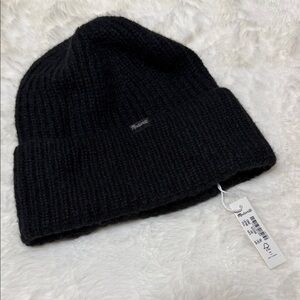 Madewell Black Ribbed and Cuffed Beanie NWT